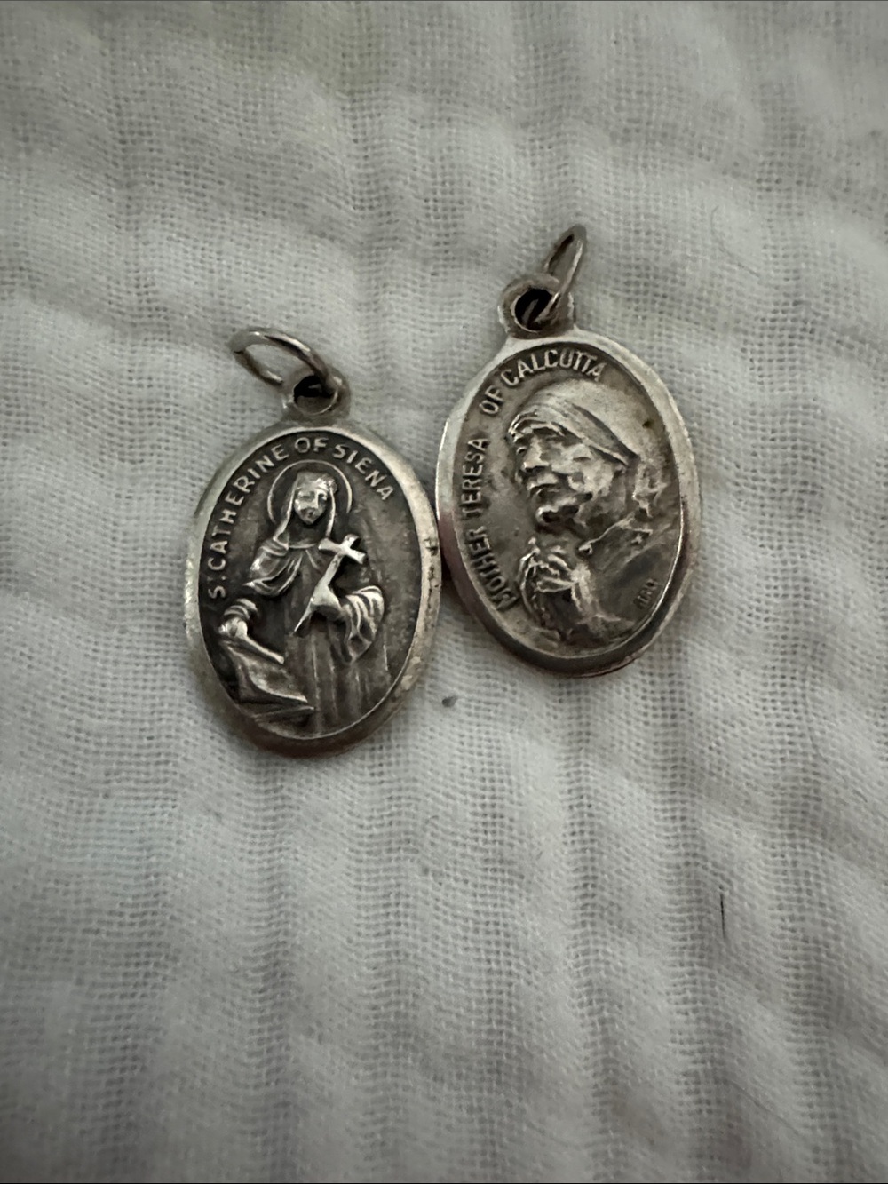 St Theresa & Catherine pendants
